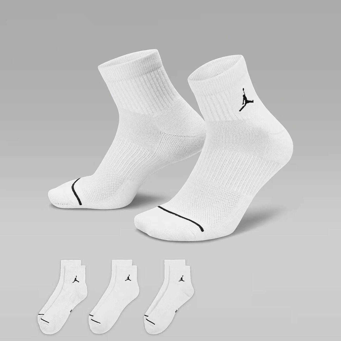 Носки Nike Air Jordan Everyday Cushioned Polyester Ankle 3PK DX9655-100